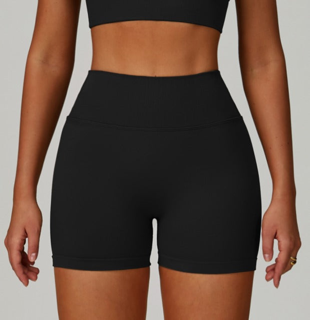 Black Seamless V - Style Shorts