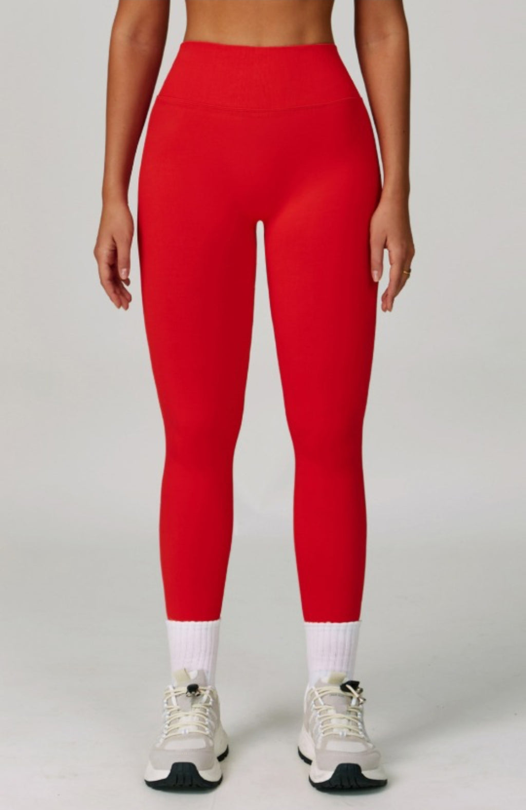 Red Seamless V- Seamless Leggings