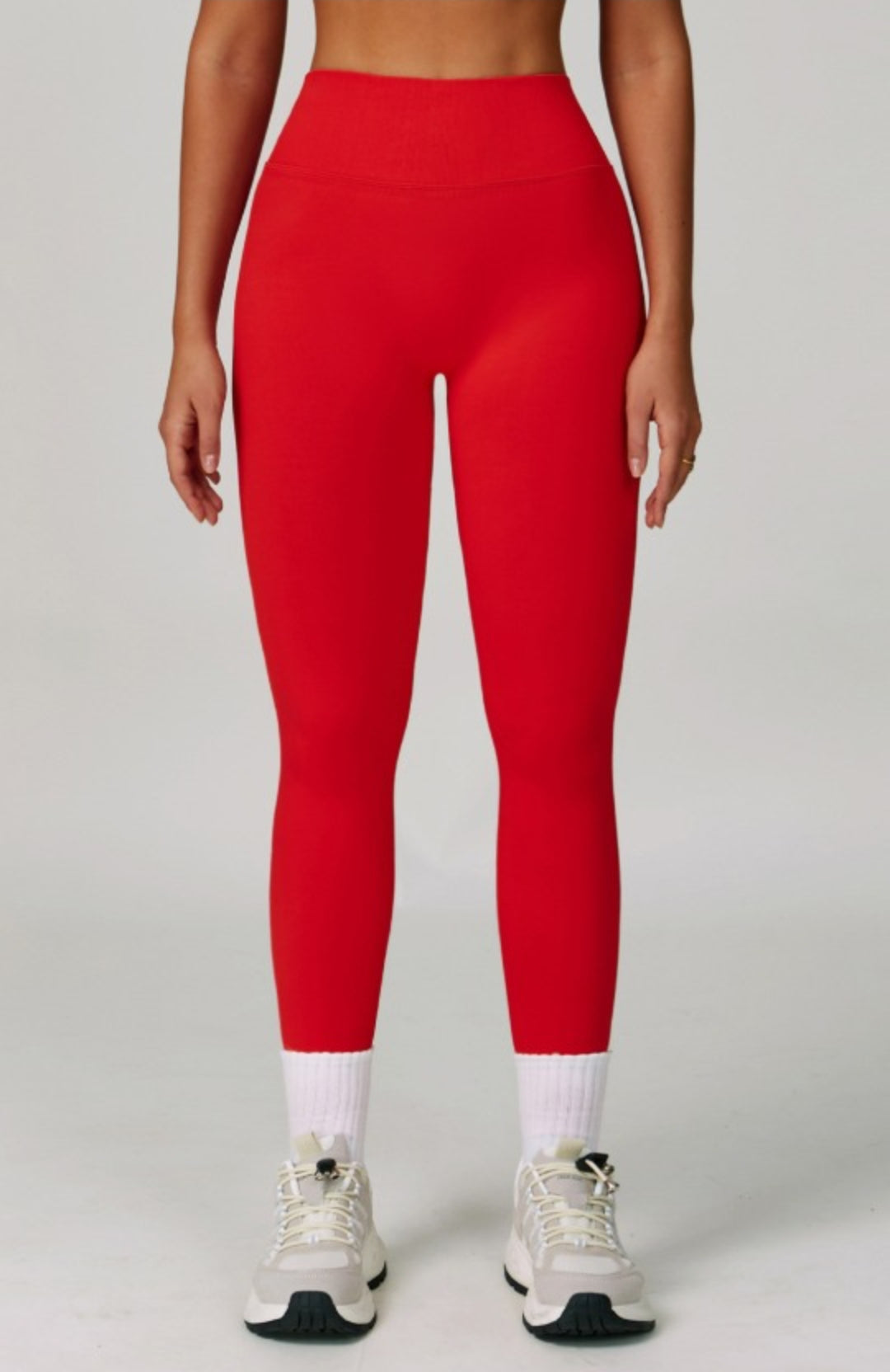 Red Seamless V- Seamless Leggings