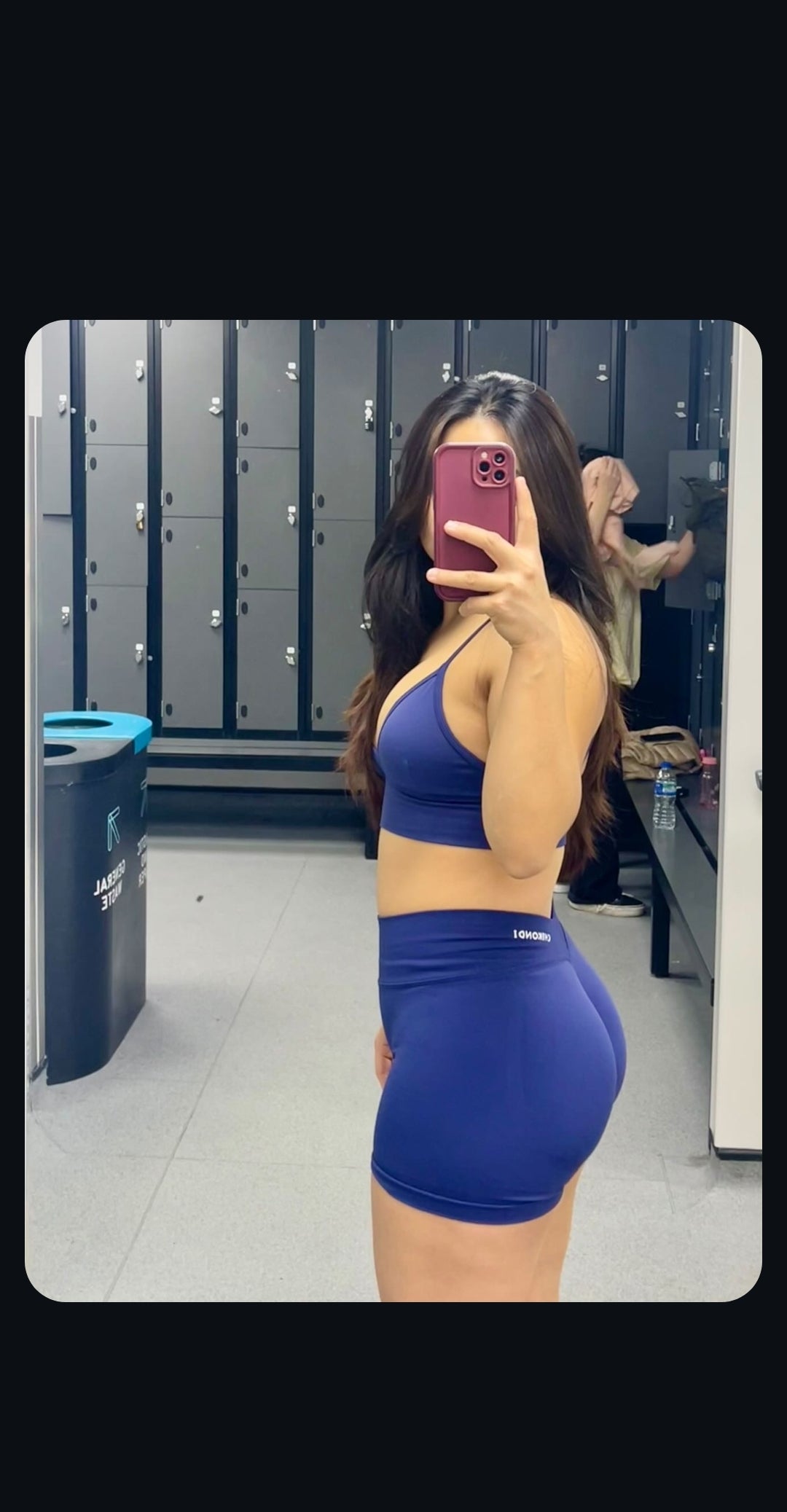 Navy Seamless V - Style Shorts